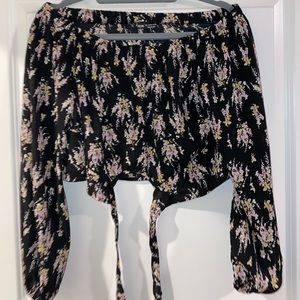 Never worn floral off the shoulder top
